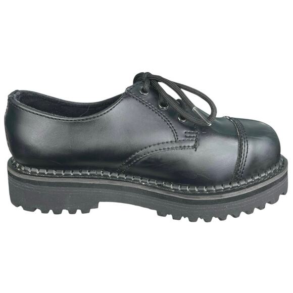 Demonia Unisex Riot 03 Steel Toe Platform Oxfords Size US M 6 W 8 - Picture 4 of 12